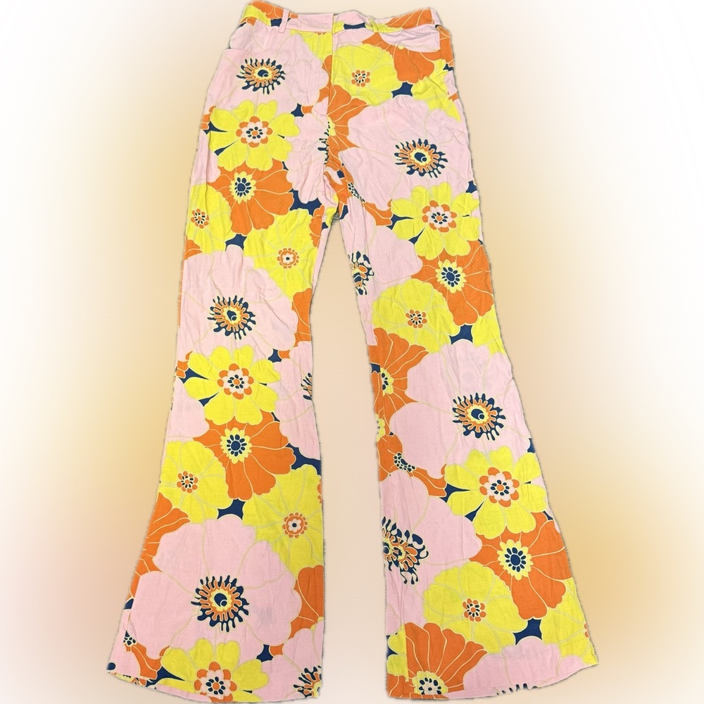 Zara Floral Wide-Leg Pants | Sz S